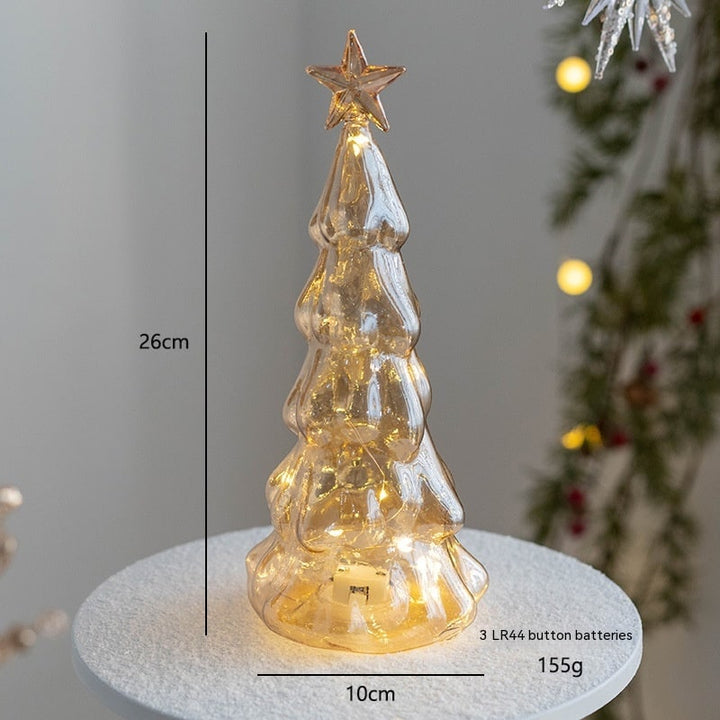 LED Weihnachtsbaum | Beleuchtete Tischdekoration mit warmweißem Licht, Batteriebetrieb und festlichem Baumdesign für Weihnachten