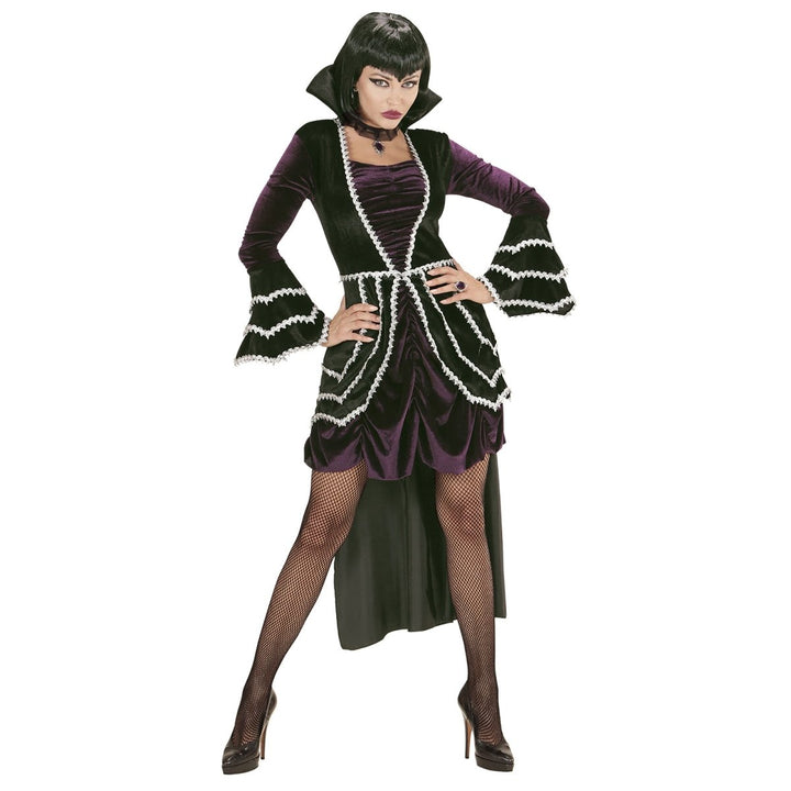 Gothic Vampir Kleid Damen | Halloween-Kostüm als düsteres Vampirkleid für Halloween- und Mottopartys