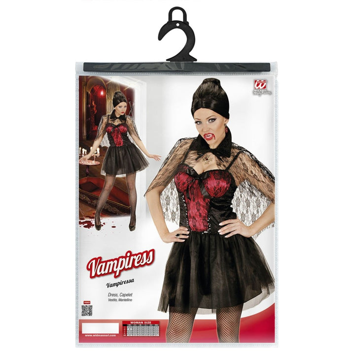 Halloween Kleid Damen kurz | Rot-schwarzes Kostümkleid für Halloween-Partys, Horror-Looks und Mottopartys