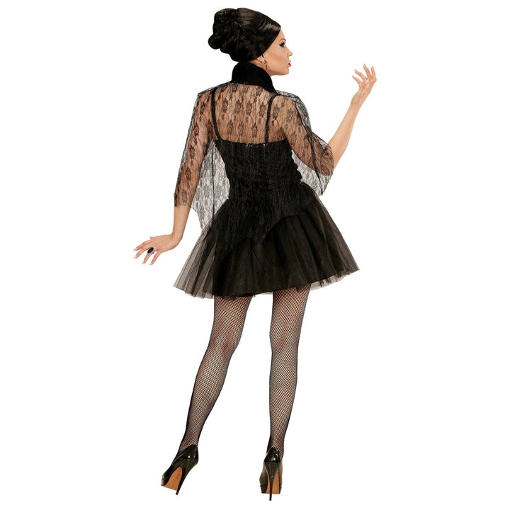 Halloween Kleid Damen kurz | Rot-schwarzes Kostümkleid für Halloween-Partys, Horror-Looks und Mottopartys