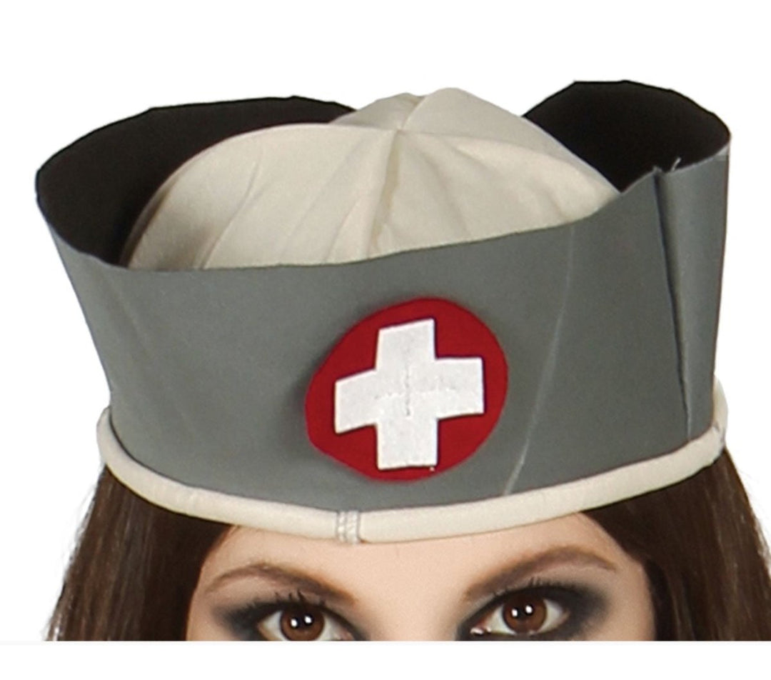 Krankenschwester Kostüm Damen | 2-teiliges Halloween-Kostüm mit Kleid und Krankenschwester-Haube für Mottopartys