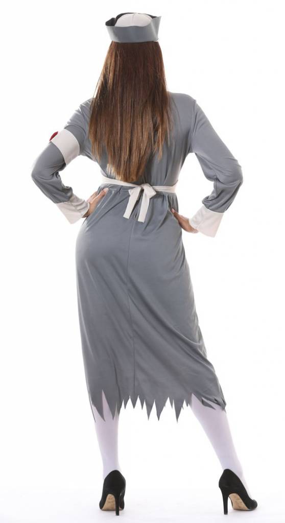 Krankenschwester Kostüm Damen | 2-teiliges Halloween-Kostüm mit Kleid und Krankenschwester-Haube für Mottopartys