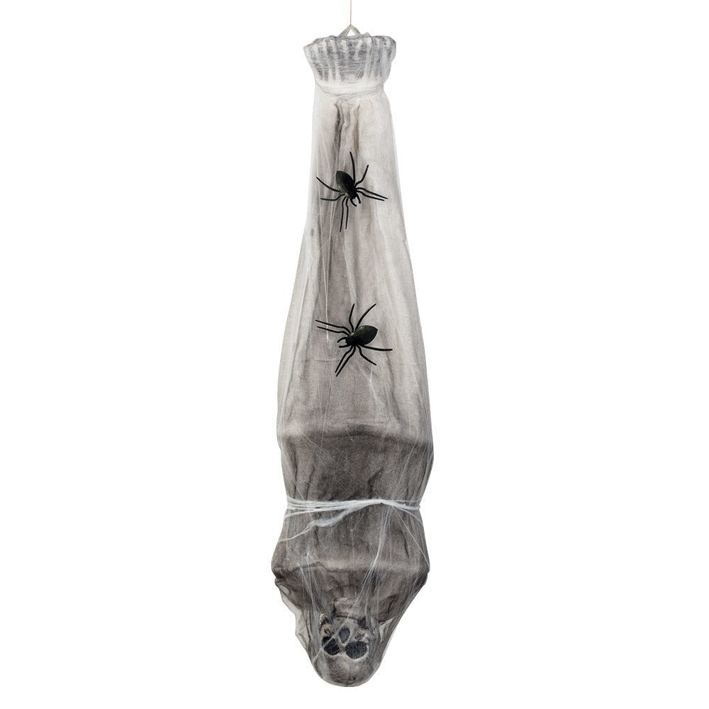 Halloween Skelett Puppe 1,2 m | Hängende Kokon-Dekoration für Spukhaus, Garten und Halloween-Party