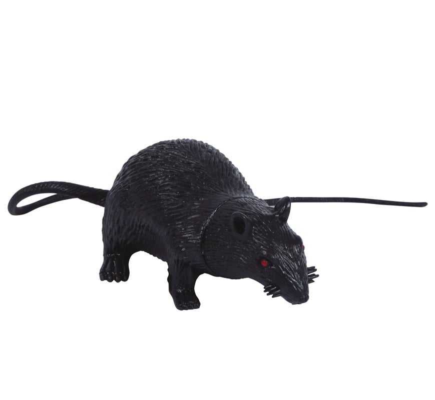Halloween Ratte Deko 15 cm | Gruselige Latex-Ratte als Tischdekoration für Halloween-Partys und Horror-Dekoration