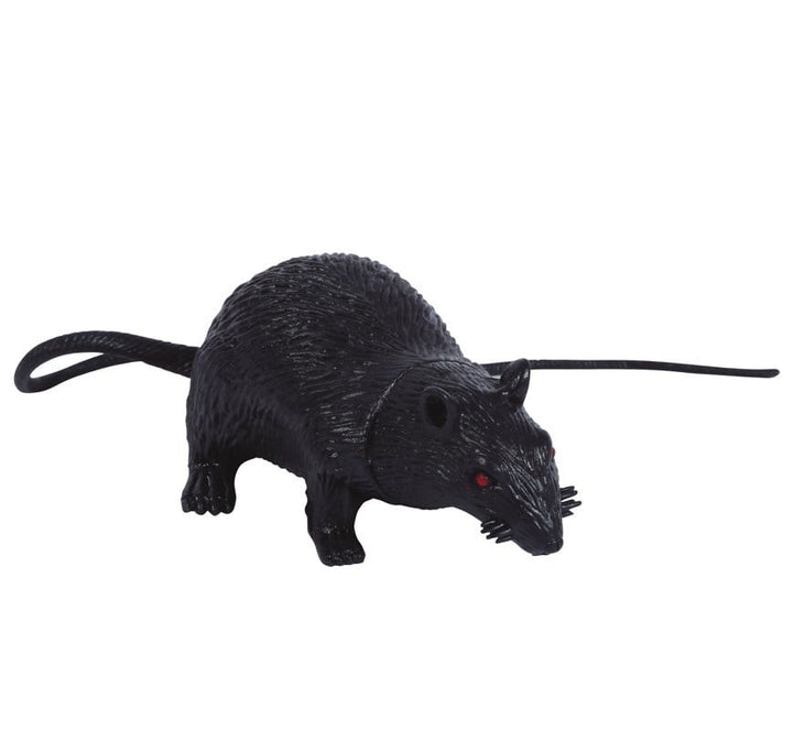 Halloween Ratte Deko 15 cm | Gruselige Latex-Ratte als Tischdekoration für Halloween-Partys und Horror-Dekoration