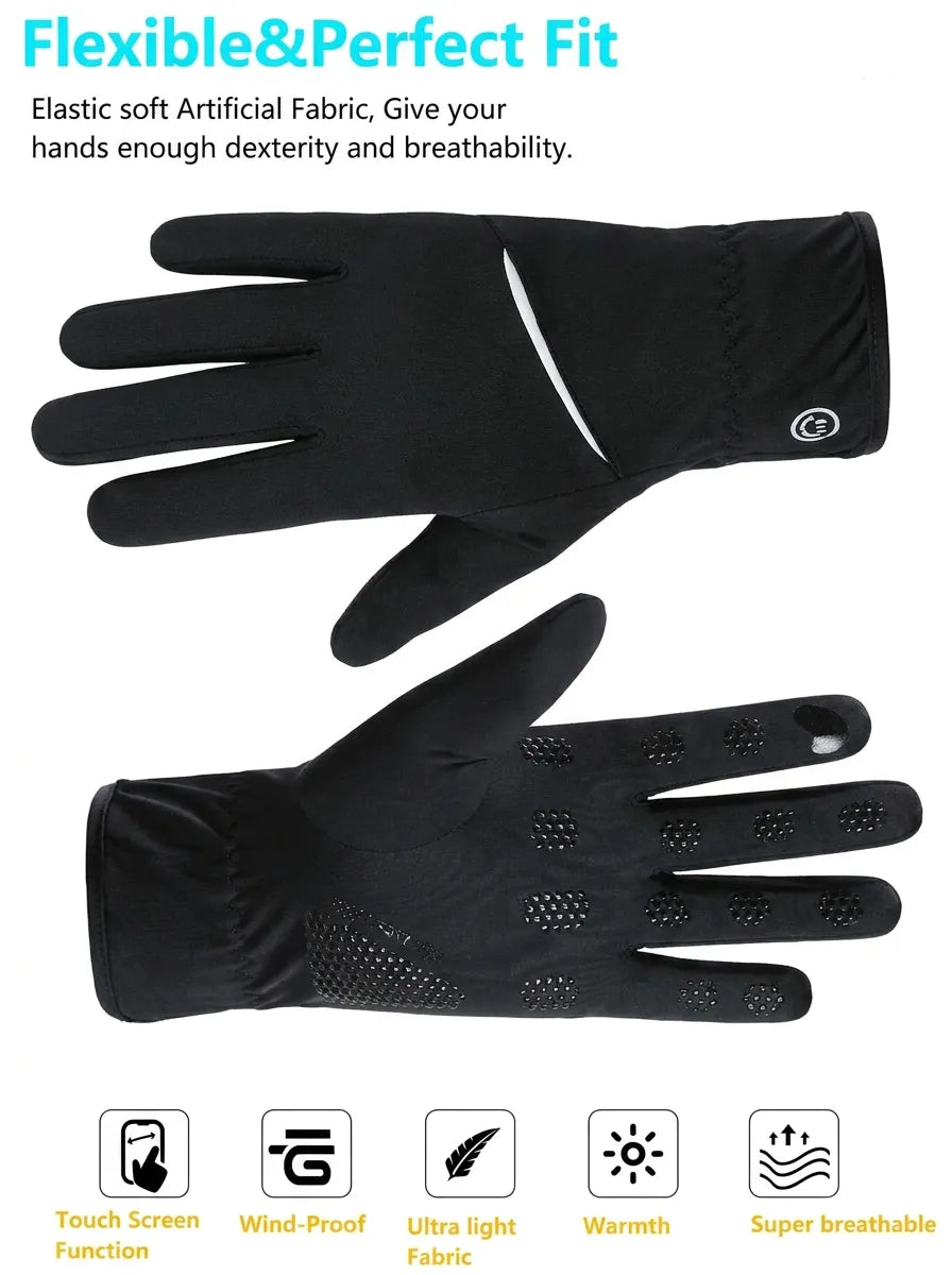 Thermohandschuhe winddicht mit Touchscreen-Funktion | Warme Winterhandschuhe aus Polyester für Outdoor-Aktivitäten und Wintersport