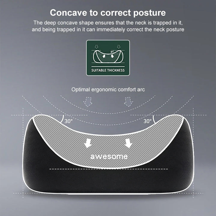 Neck &amp; lumbar pillow for car | ergonomic cervical spine &amp; back support | memory foam, adjustable &amp; easy to install