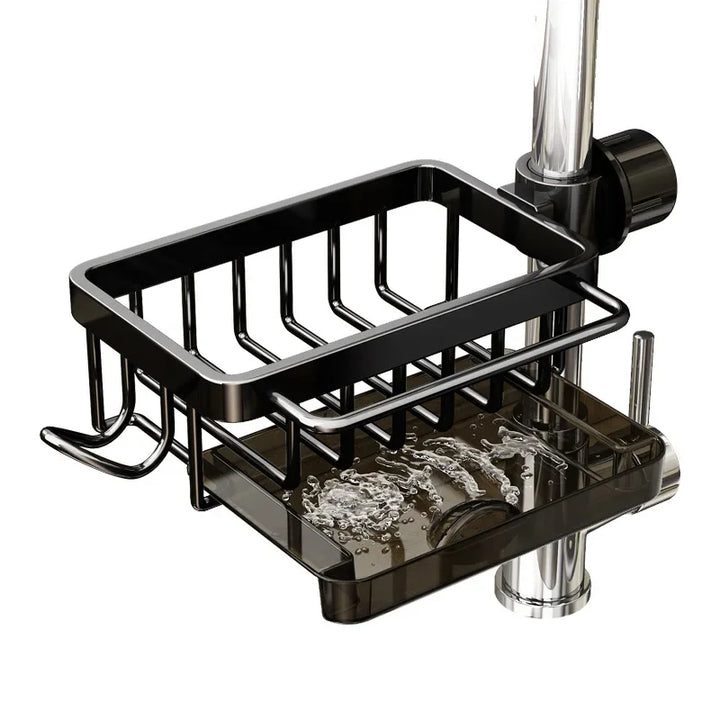 Aluminum Sink Organizer | Rustproof &amp; durable | Space-saving for sponges &amp; accessories