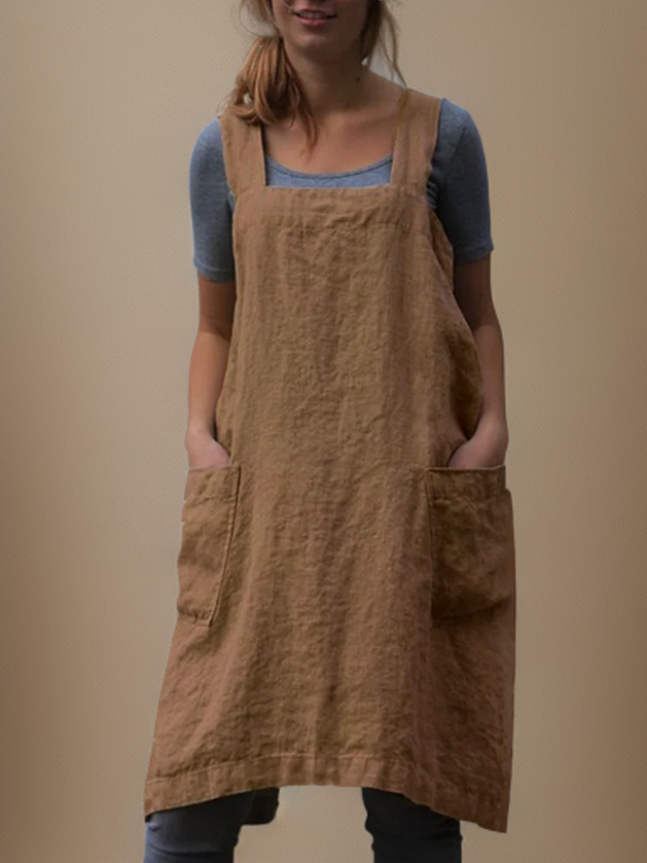 Azalea - Simple Apron with Crossed Back Straps