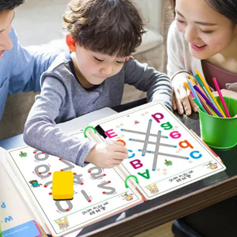 Montessori Zeichen- &amp; Lernset für Kinder | Kreatives Lernspielzeug zur Förderung von Feinmotorik, Farben &amp; Formen