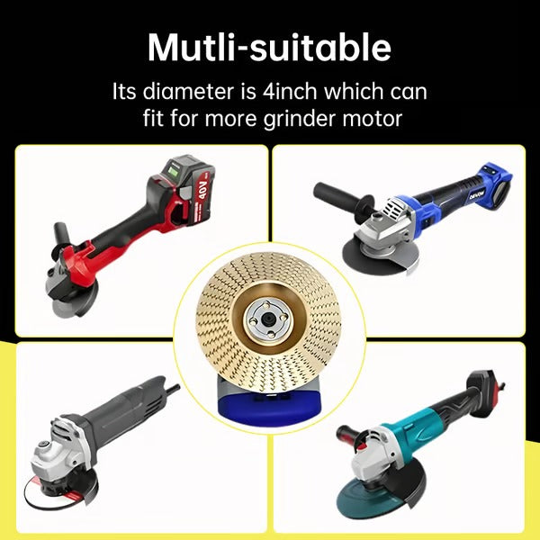 Wood Grinding Disc Set 3-in-1 for Angle Grinder | Shaping, Carving, Grinding &amp; Polishing | Precise Material Removal, Low Vibration