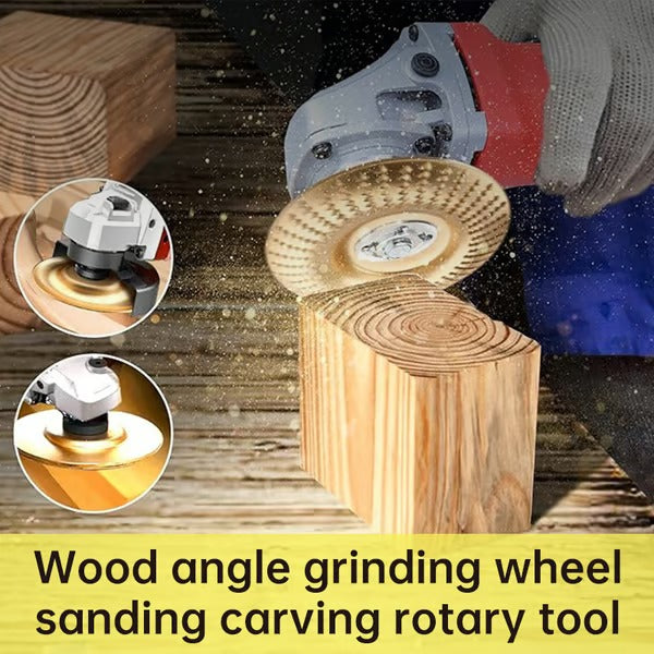 Wood Grinding Disc Set 3-in-1 for Angle Grinder | Shaping, Carving, Grinding &amp; Polishing | Precise Material Removal, Low Vibration