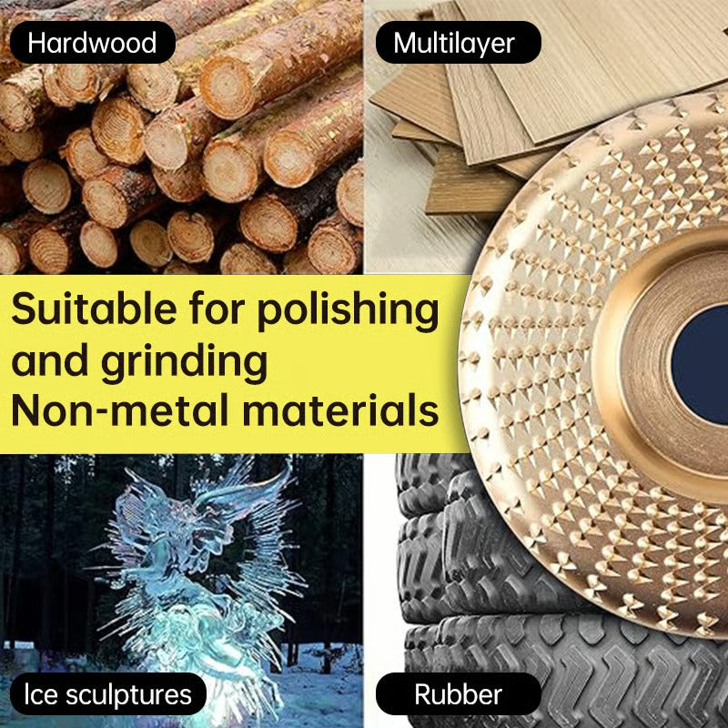 Wood Grinding Disc Set 3-in-1 for Angle Grinder | Shaping, Carving, Grinding &amp; Polishing | Precise Material Removal, Low Vibration