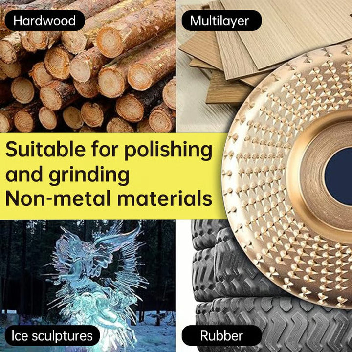 Wood Grinding Disc Set 3-in-1 for Angle Grinder | Shaping, Carving, Grinding &amp; Polishing | Precise Material Removal, Low Vibration