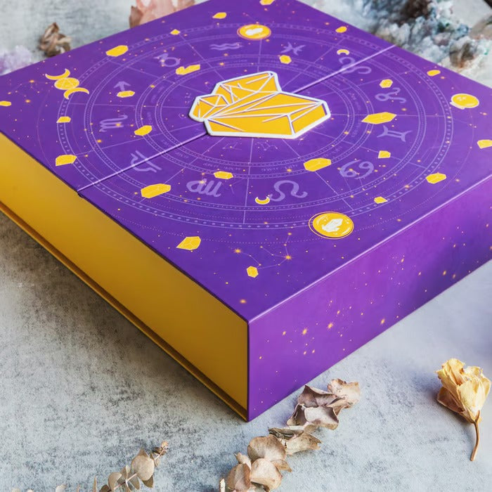CrystalNight™ Halloween Countdown Box | 31 Magische Nächte | Edelstein-Adventskalender &amp; Mystic-Dekofigur