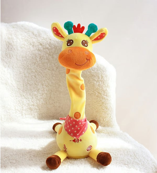 Singende Giraffe aus Plüsch | Tanzendes Kuscheltier mit 60 Kinderliedern und Sprachwiederholung