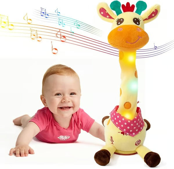 Singende Giraffe aus Plüsch | Tanzendes Kuscheltier mit 60 Kinderliedern und Sprachwiederholung