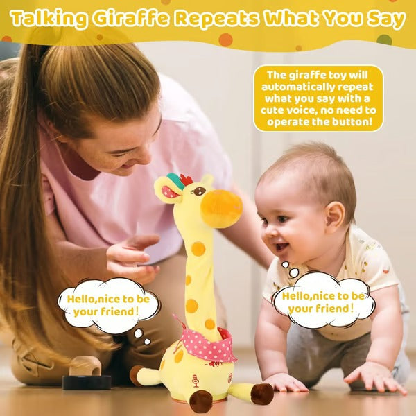 Singende Giraffe aus Plüsch | Tanzendes Kuscheltier mit 60 Kinderliedern und Sprachwiederholung