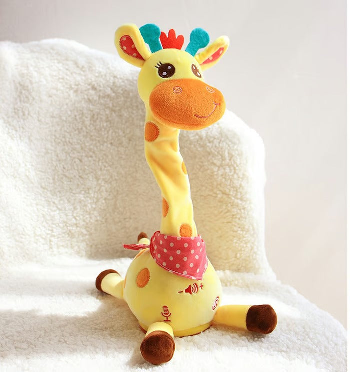 Singende Giraffe aus Plüsch | Tanzendes Kuscheltier mit 60 Kinderliedern und Sprachwiederholung