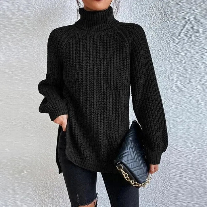Damen Winterpullover | Warmer Strickpullover mit Rundhalsausschnitt, langen Ärmeln und lockerer Passform