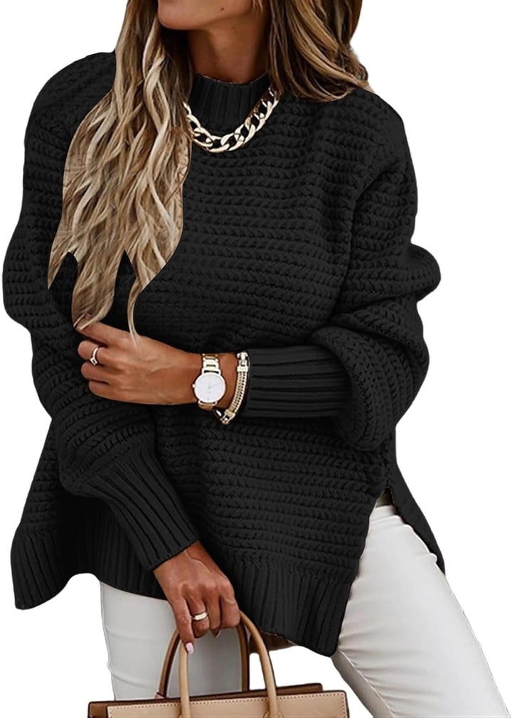 Damen Strickpullover | Weicher Winterpullover mit feinem Strickmuster und vielseitigem Schnitt für Alltag und Freizeit