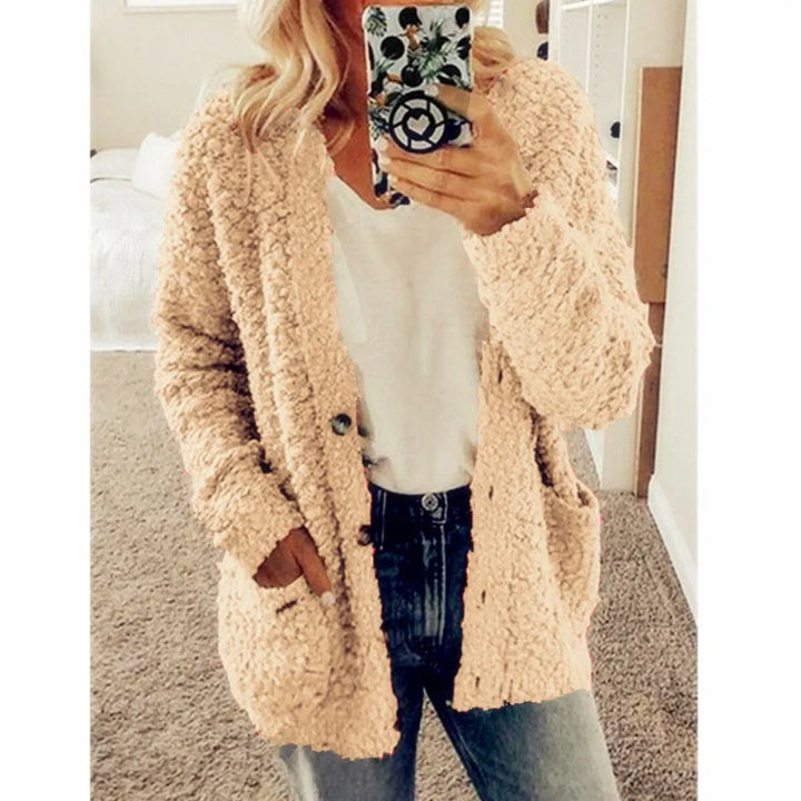Damen Flausch-Cardigan | Weiche offene Strickjacke mit langen Ärmeln und bequemer Passform für Herbst und Winter