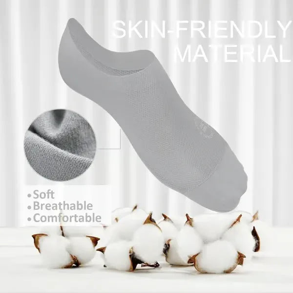 Unsichtbare Socken 6 Paar | Atmungsaktive No-Show Sneakersocken mit Anti-Rutsch-Ferse für Sneaker &amp; Loafer