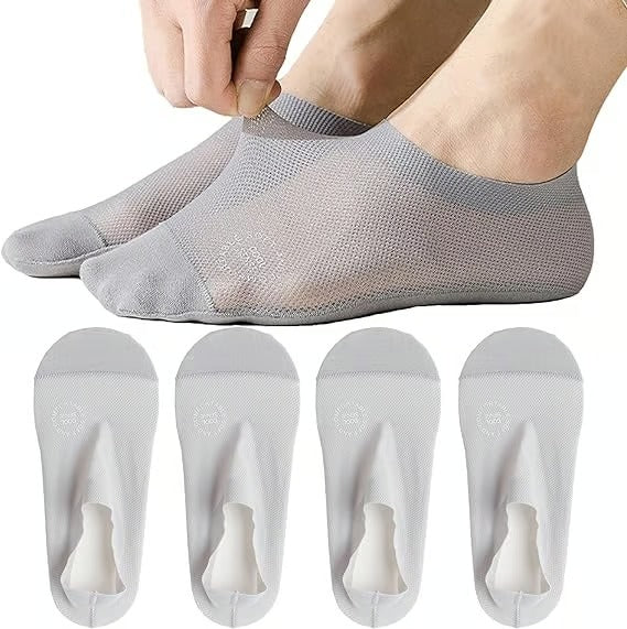 Unsichtbare Socken 6 Paar | Atmungsaktive No-Show Sneakersocken mit Anti-Rutsch-Ferse für Sneaker &amp; Loafer