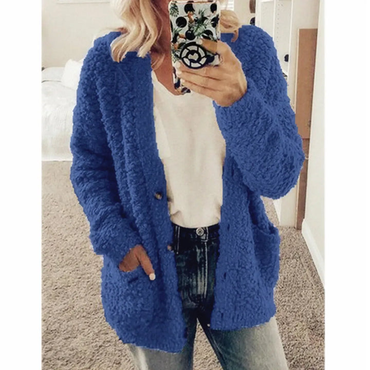 Damen Flausch-Cardigan | Weiche offene Strickjacke mit langen Ärmeln und bequemer Passform für Herbst und Winter