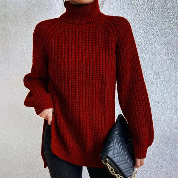 Damen Winterpullover | Warmer Strickpullover mit Rundhalsausschnitt, langen Ärmeln und lockerer Passform