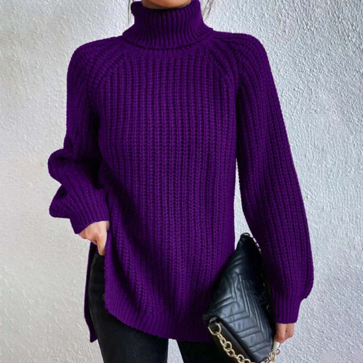 Damen Winterpullover | Warmer Strickpullover mit Rundhalsausschnitt, langen Ärmeln und lockerer Passform