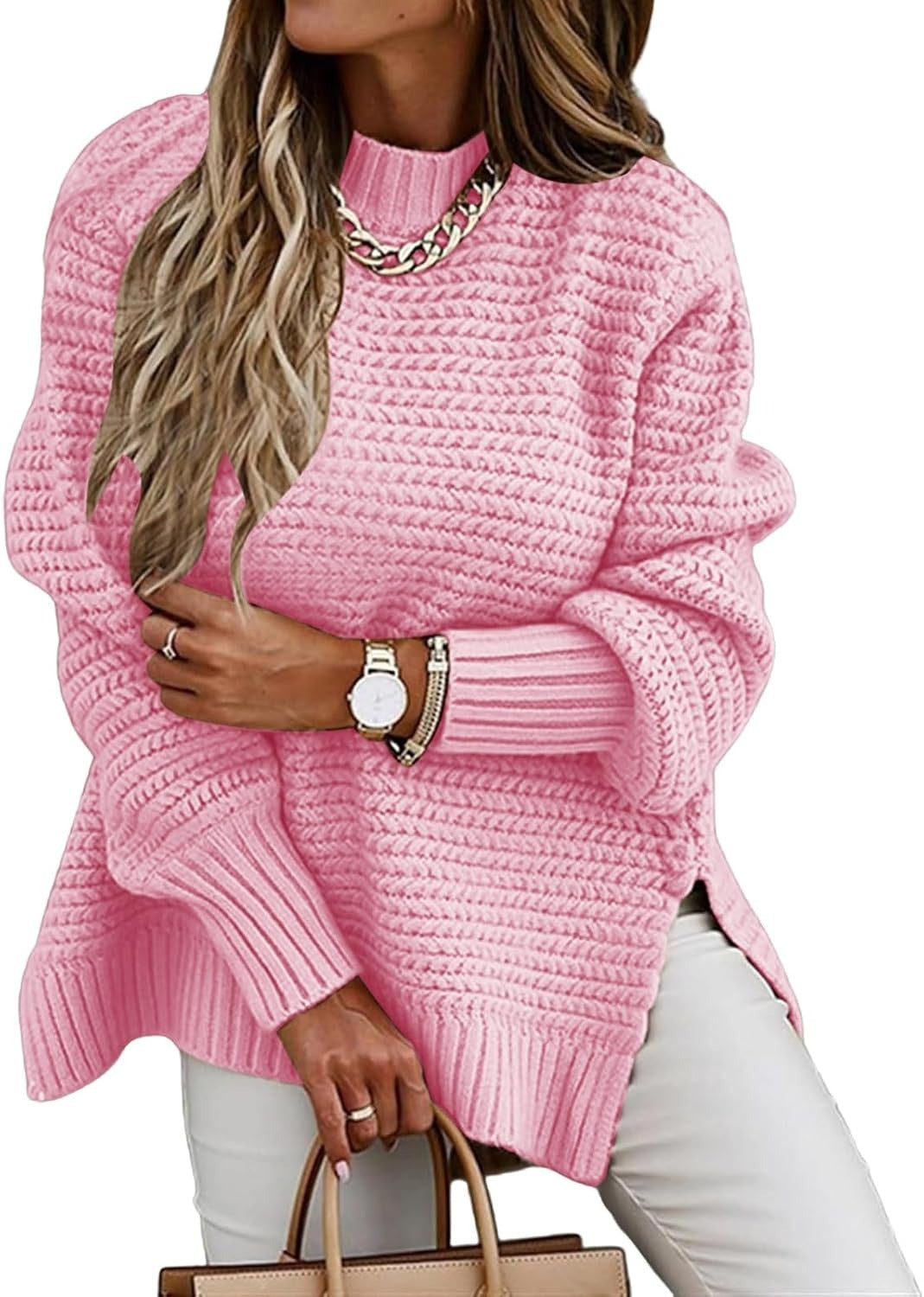 Damen Strickpullover | Weicher Winterpullover mit feinem Strickmuster und vielseitigem Schnitt für Alltag und Freizeit