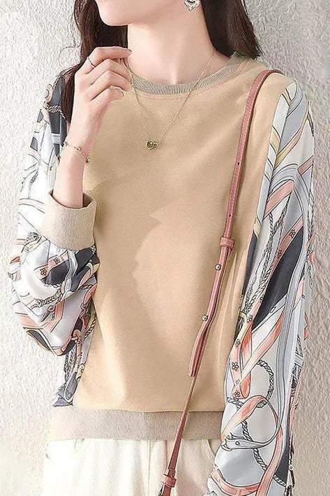 Laura | Pullover Mit Ärmelaufdruck