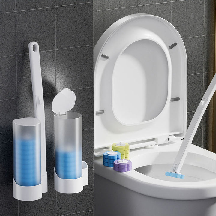 Antibacterial Disposable Toilet Brush | Hygienic Cleaning &amp; Fresh Scent | Easy Use for a Clean Bathroom