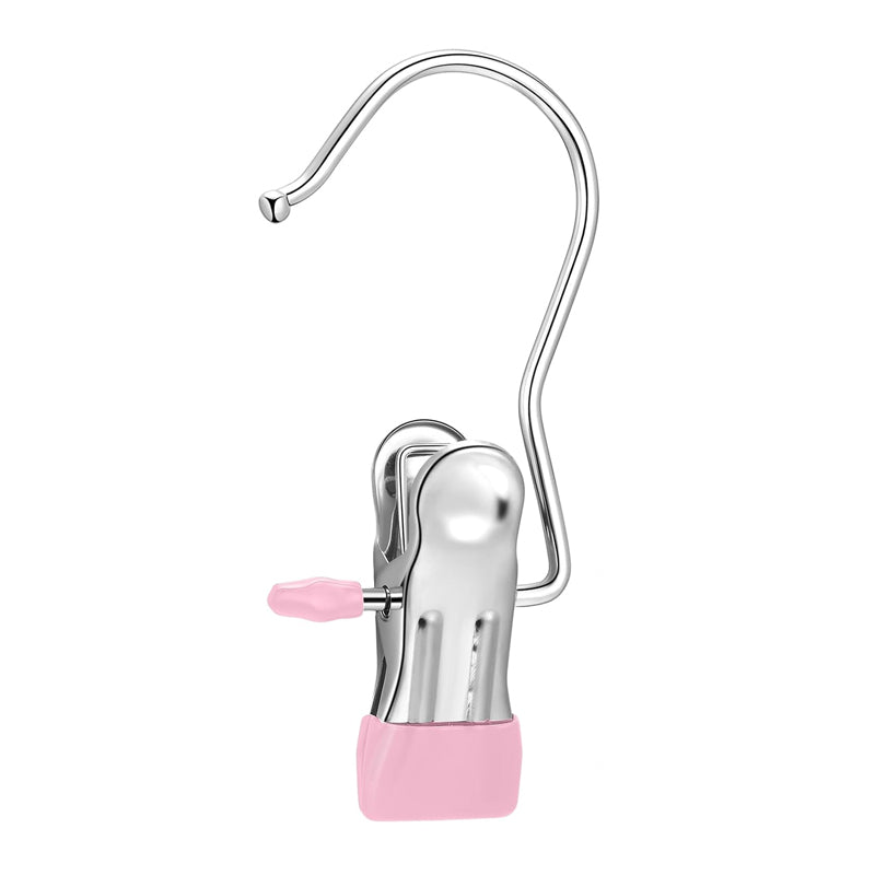 S-förmige Kleiderbügel-Clips aus Edelstahl | Platzsparend &amp; rutschfest | 360° drehbar | Für Hosen, Röcke, Socken | 10er Set