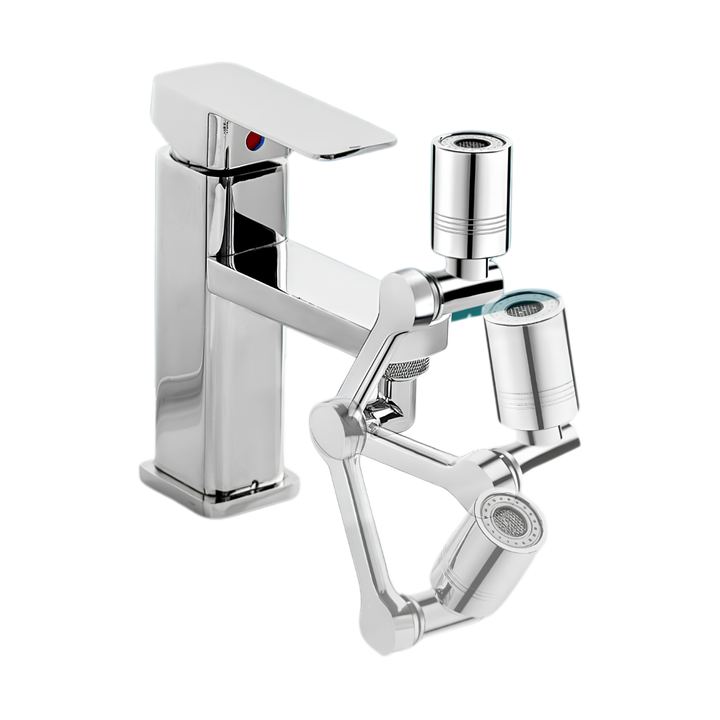 360° rotating faucet attachment with 2 spray types | Splash-free &amp; water-saving | Easy installation, fits 99% of faucets