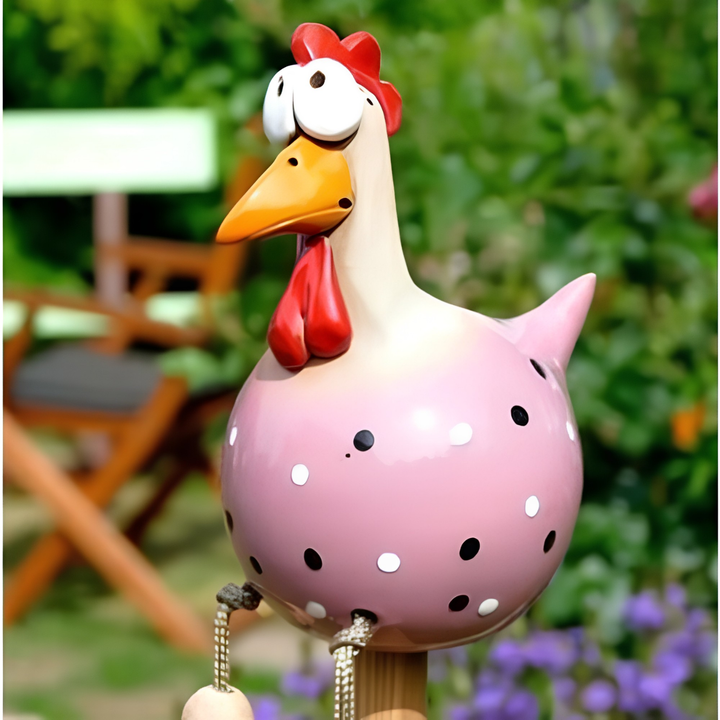 Decorative Chicken Garden Figurine made of Resin | 28 cm Weatherproof &amp; Waterproof | For Garden, Terrace or Kitchen | Cheerful Design