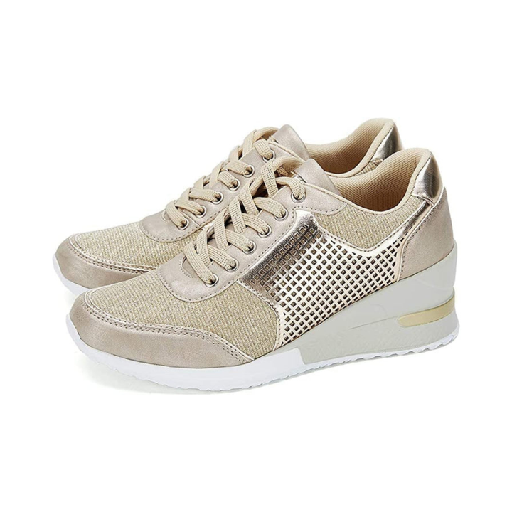 Damen-Sneaker mit Keilabsatz | Bequeme Schuhe mit erhöhtem Absatz für Alltag und Freizeit