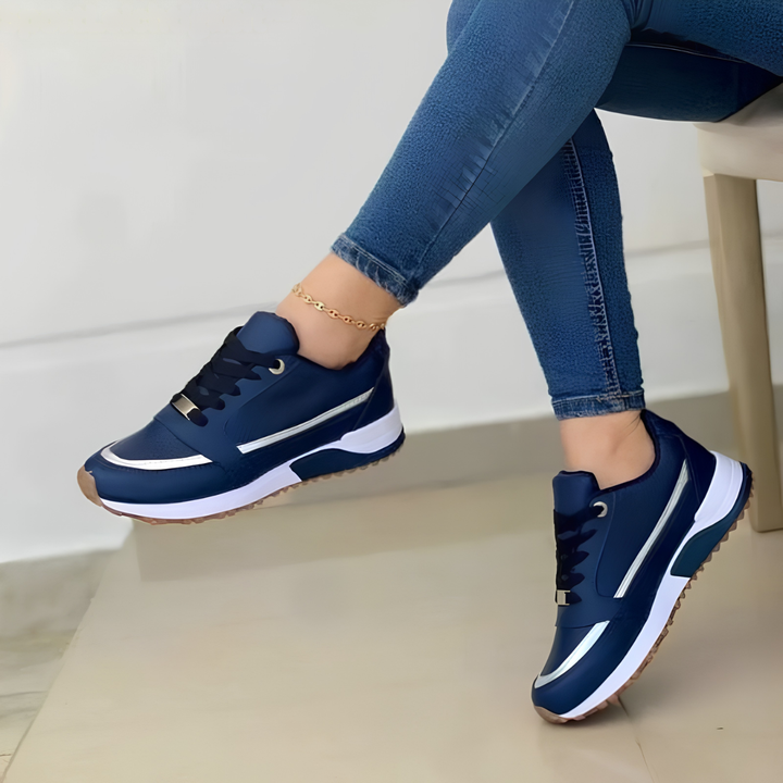 Orthopedic sports shoes with cushioning | stable support with 5 cm heel | for wide &amp; narrow feet, comfortable for everyday