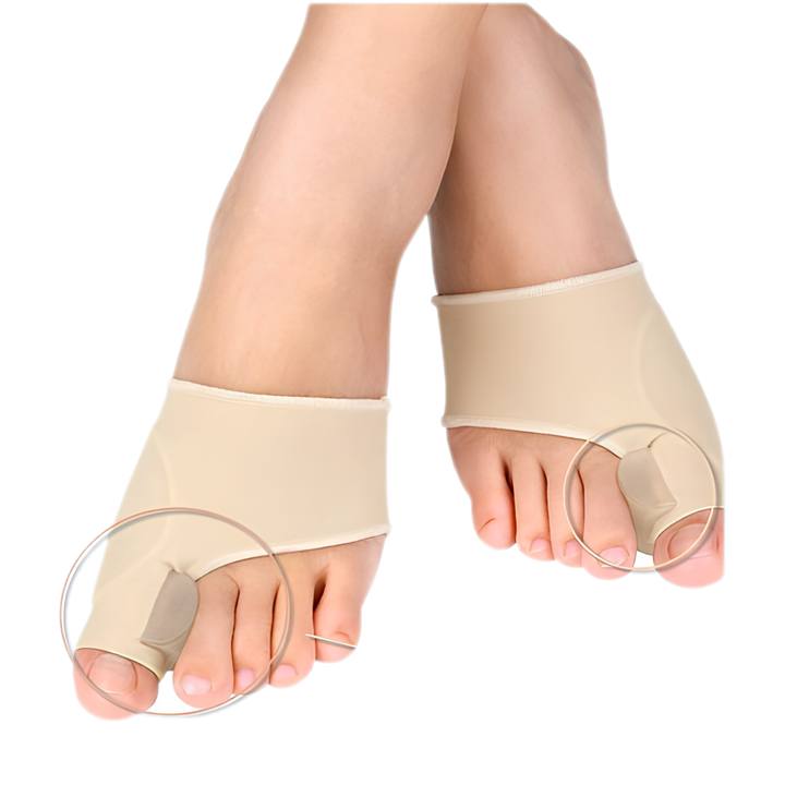 Bunion correction sleeve with gel pad | Toe aligner &amp; pressure relief | Thin, breathable &amp; wearable in shoes, 2 pairs