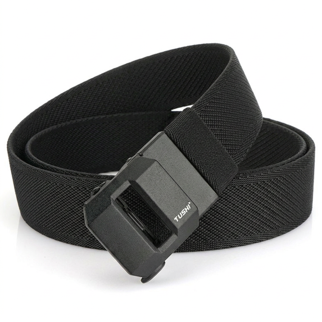 Ceinture EDC en nylon avec cliquet et fermeture rapide | Réglable sans palier pour un ajustement parfait | Ceinture tactique résistante pour travail et extérieur