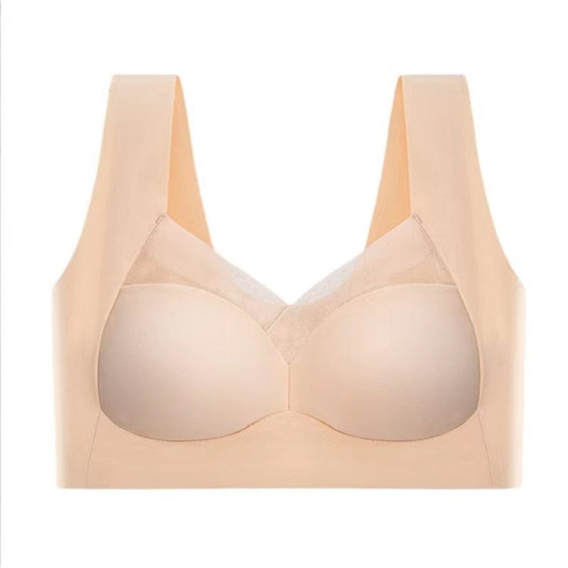 Damen Push-up BH ohne Bügel | Atmungsiver Komfort-BH mit breitem Rückenband | Formender Halt &amp; glatte Silhouette | S–5XL