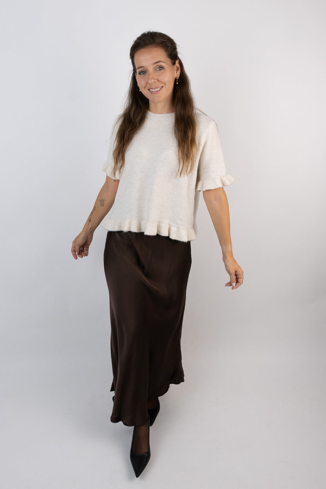 Damen Satinrock lang | Eleganter Maxirock mit fließendem Schnitt, dezentem Glanz und lockerer Passform für Alltag und festliche Anlässe
