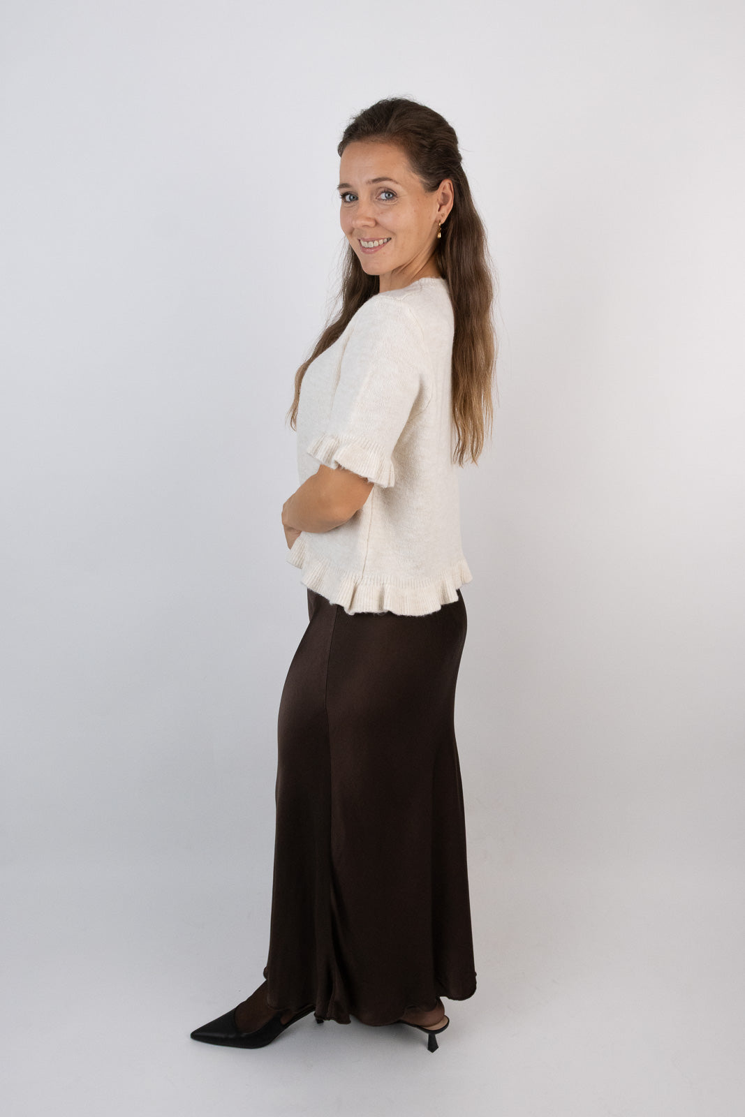 Damen Satinrock lang | Eleganter Maxirock mit fließendem Schnitt, dezentem Glanz und lockerer Passform für Alltag und festliche Anlässe