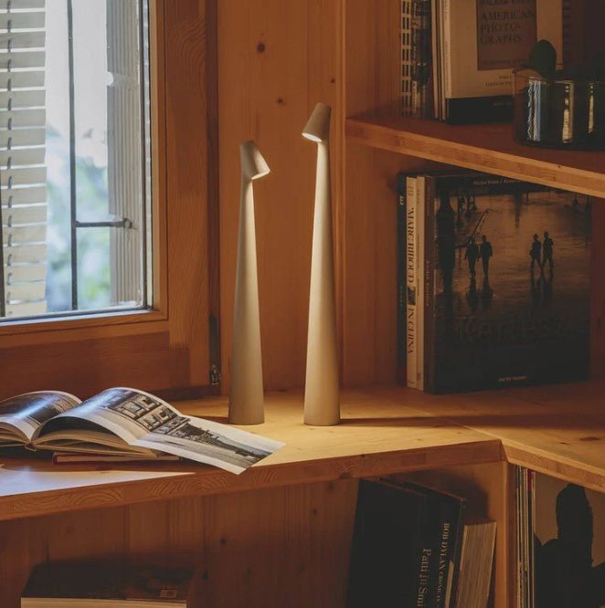 Rechargeable LED table lamp made of polycarbonate | 2700K warm white | 3 brightness levels at the push of a button | 35/45 cm | 5 colors