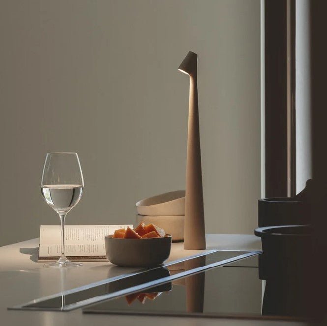 Rechargeable LED table lamp made of polycarbonate | 2700K warm white | 3 brightness levels at the push of a button | 35/45 cm | 5 colors