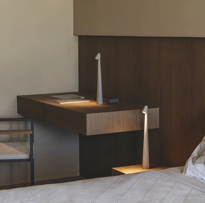 Rechargeable LED table lamp made of polycarbonate | 2700K warm white | 3 brightness levels at the push of a button | 35/45 cm | 5 colors