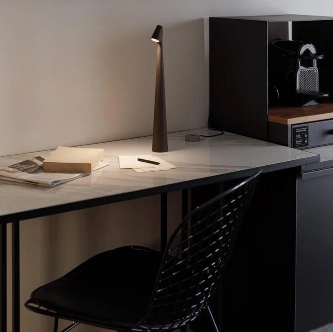 Rechargeable LED table lamp made of polycarbonate | 2700K warm white | 3 brightness levels at the push of a button | 35/45 cm | 5 colors
