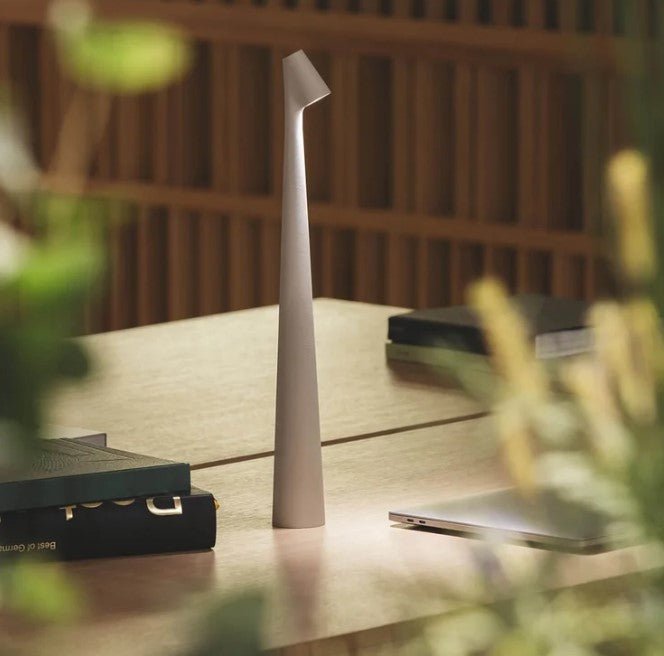 Rechargeable LED table lamp made of polycarbonate | 2700K warm white | 3 brightness levels at the push of a button | 35/45 cm | 5 colors