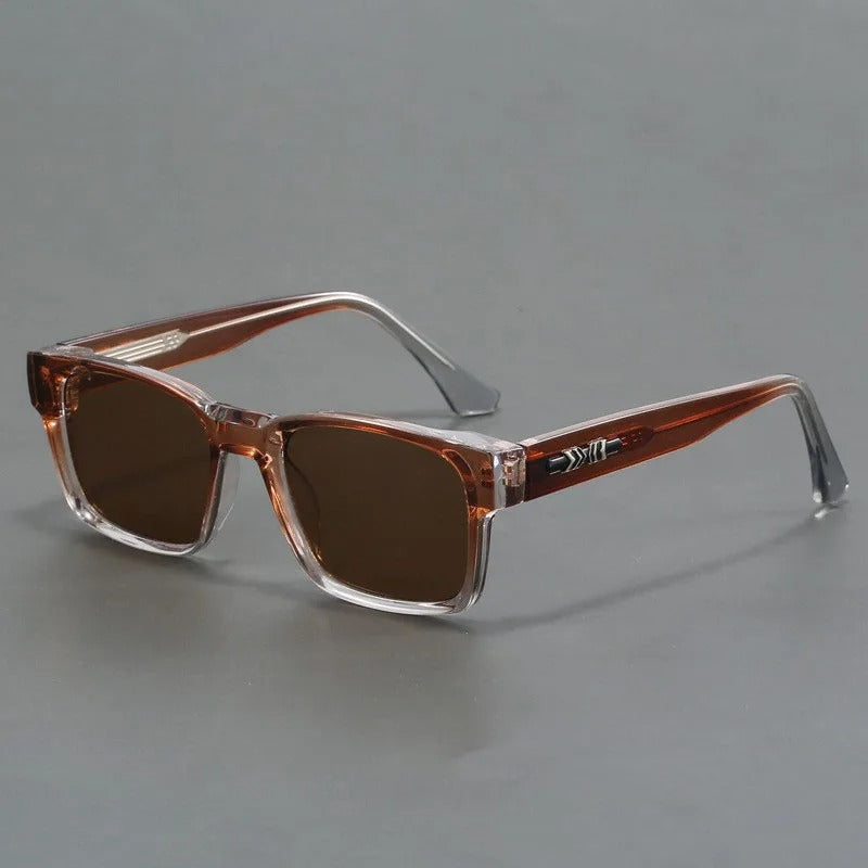 Occhiali da sole retrò con montatura squadrata | Protezione UV per uso quotidiano e vacanze | Leggeri, comodi e unisex | Look vintage senza tempo